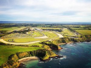Phillip Island view from Moto GP helicopter during joyflight